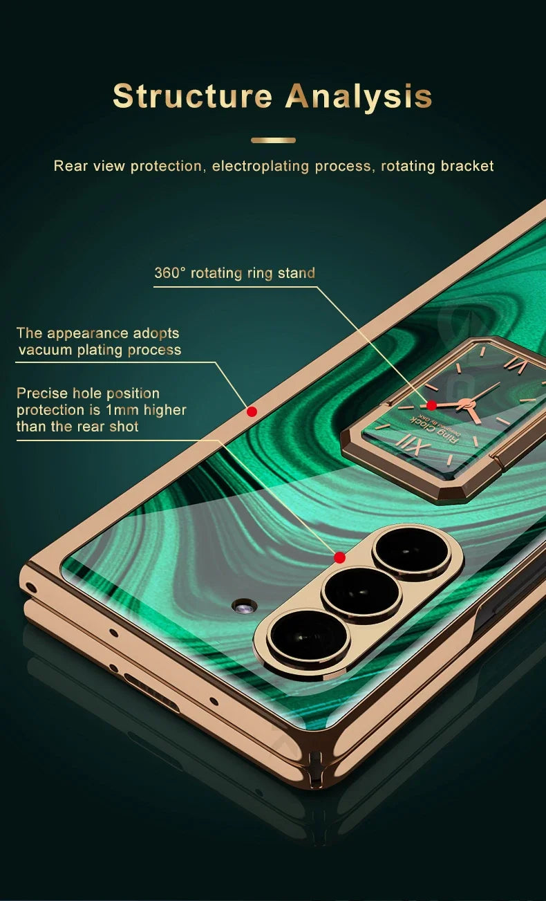 Luxury Clock Tempered Glass Case For Samsung Galaxy Fold Series - Premium Mobile Phone Cases from Dressmycell.com - Just $32! Shop now at Dressmycell.com Luxury Clock Tempered Glass Case For Samsung Galaxy Fold Series - Premium Mobile Phone Cases from Dressmycell.com - Just $32! Shop now at Dressmycell.com